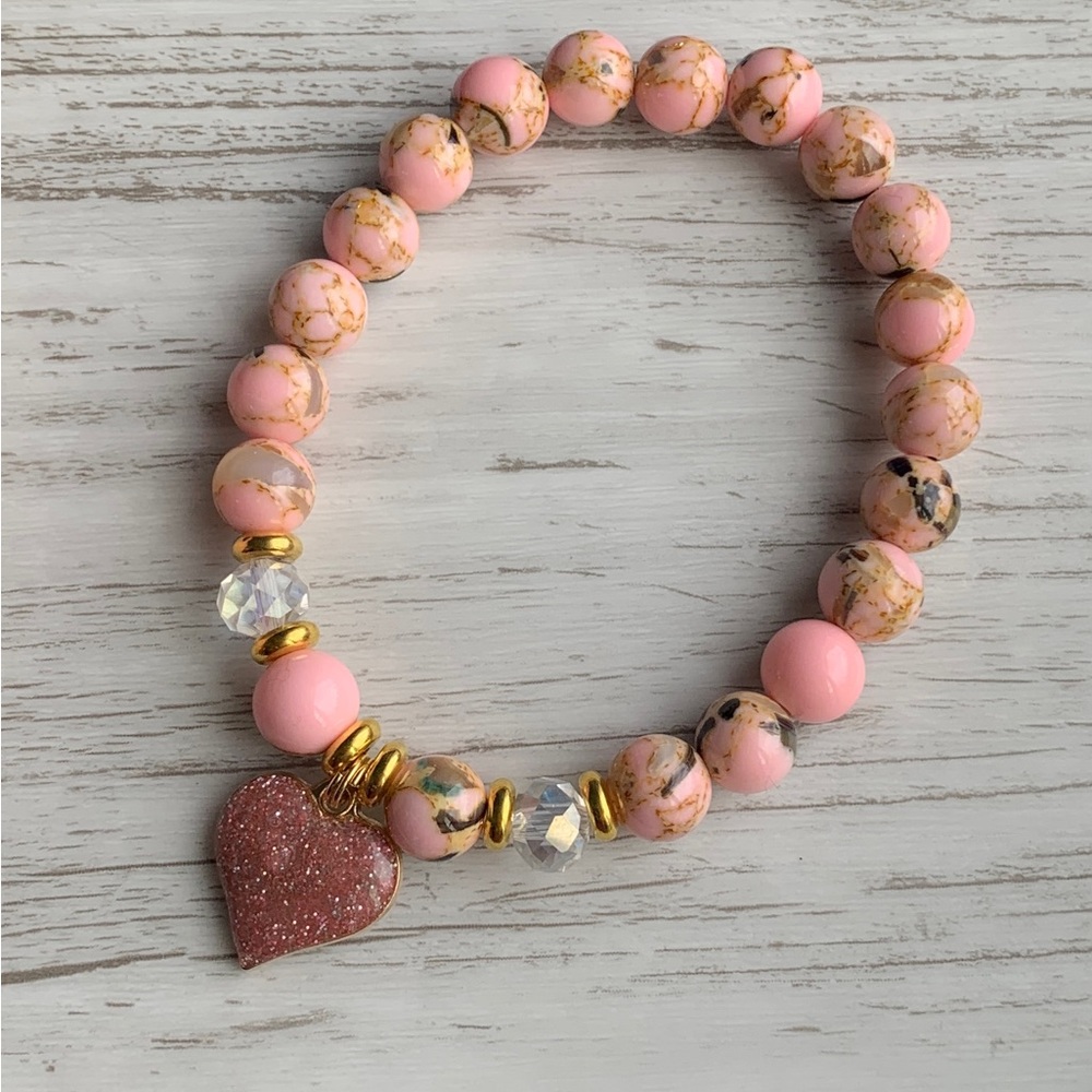 Heart charm bracelet